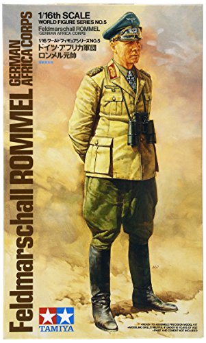 Tamiya 300036305-1:16 WWII Figur Feldmarschall Rommel Afrika, Mittel von TAMIYA