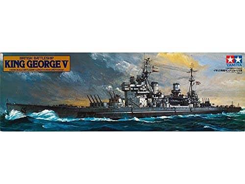 Tamiya 300078010 1/350 British King George V Plastic Model Boat Kit König Modellbausatz, Mehrfarbig, Small von TAMIYA