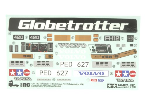 Tamiya 309495346 - Aufkleber Truck Volvo FH12 Globetrotter, Blau Tamiya 309495346 - Aufkleber Truck Volvo FH12 Globetrotter, Blau von TAMIYA