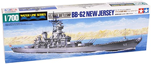 TAMIYA 31614 Wasserfahrzeug 1:700 US New Jersey Schlachschiff WL, Modellbau, Plastik Bausatz, Basteln, Hobby, Kleben, Plastikbausatz, Mehrfarbig, one Size von TAMIYA