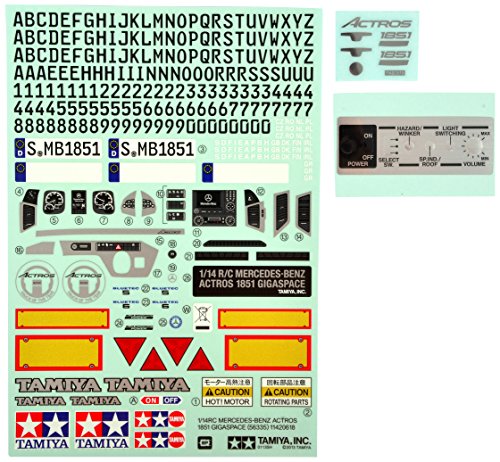 Tamiya 319495770 - Zubehör: Sticker Metal Mercedes Benz Actros 56335 von TAMIYA