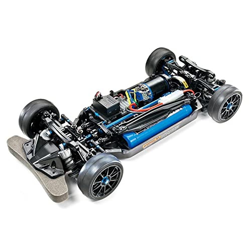 TAMIYA 47326-000 47326 47326-1:10 RC TT-02R Kit, ferngesteuertes Auto/Fahrzeug, Modellbau, Bausatz, Chassis, Hobby, schwarz von TAMIYA