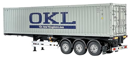 TAMIYA 56377 1:14 RC 40ft Container 3A Auflieger OKL - Bausatz zum Zusammenbauen, RC Truck, fernsteuerbarer, Lastwagen, LKW, Konstruktionsspielzeug, Modellbau, Basteln von TAMIYA