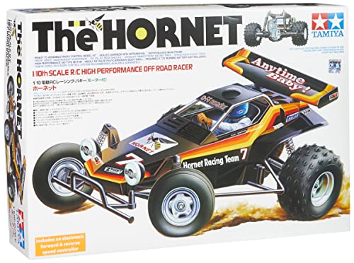 TAMIYA 58336-1:10 RC The Hornet 2004 2WD Buggy LWA, ferngesteuertes Auto/Fahrzeug, Modellbau, Bausatz, Hobby, Zusammenbauen, Mittel von TAMIYA