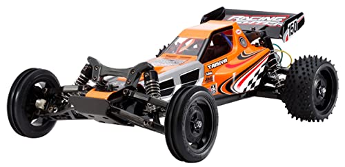 TAMIYA 300058628 Figur 1:10 Racing Fighter (DT-03) The Real, ferngesteuertes Auto, RC Fahrzeug, Modellbau, Bausatz zum Zusammenbauen, Hobby, Basteln, Unisex – Erwachsene, orange von TAMIYA