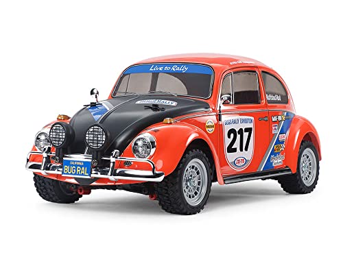 TAMIYA 58650-1:10 RC VW Beetle Rally MF-01X, ferngesteuertes Auto/Fahrzeug, Modellbau, Bausatz, Hobby, Zusammenbauen von TAMIYA