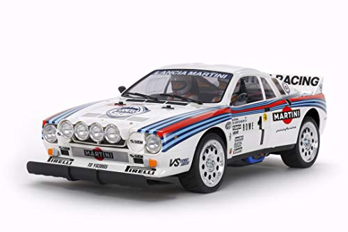 TAMIYA 58654 - 1:10 RC Lancia 037 Rallye TA-02S, ferngesteuertes Auto/ Fahrzeug, Modellbau, Bausatz, Hobby, Basteln, Modell, Zusammenbauen, Unlackiert von TAMIYA