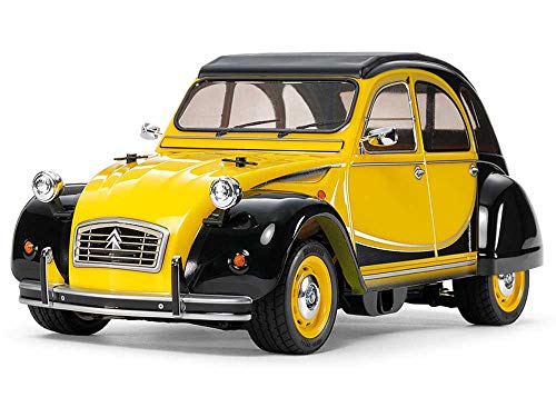 TAMIYA 58655 - 1:10 RC Citroen 2CV Charleston M-05, ferngesteuertes Auto / Fahrzeug, Modellbau, Bausatz, Hobby, Zusammenbauen, Unlackiert von TAMIYA