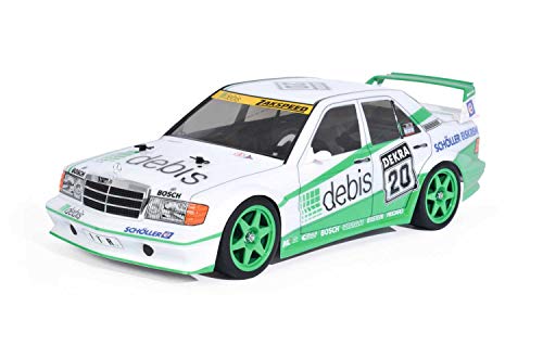 TAMIYA 58656 - 1:10 RC MB 190E debis Zakspeed TT-01E, ferngesteuertes Auto/ Fahrzeug, Modellbau, Bausatz, Hobby, Basteln, Modell, Zusammenbauen, Unlackiert von TAMIYA