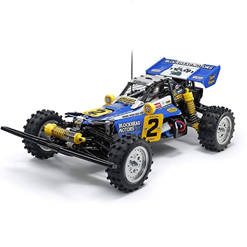 Tamiya 58710 1:10 RC Hotshot II Blockhead Motors - ferngesteuertes Auto, RC Fahrzeug, Modellbau, Bausatz zum Zusammenbauen, Hobby, Basteln, Hellblau von TAMIYA