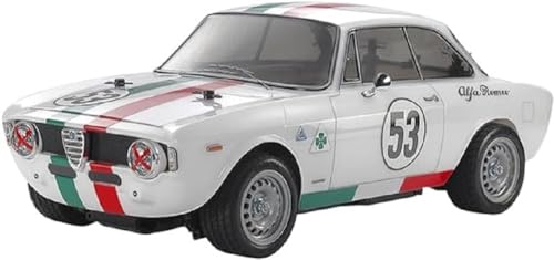 TAMIYA 58732 1:10 RC Alfa Rom. Giulia Spr. Club MB-01 - ferngesteuertes Auto, Fahrzeug, Modellbau, Zusammenbauen, Hobby, RC Bausatz, unlackiert von TAMIYA