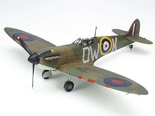 TAMIYA 61119 - 1:48 Britische Supermarine Spitfire Mk.I, Modellbau, Plastik Bausatz, Hobby, Basteln, Kleben, Modellbausatz, Modell, Zusammenbauen, Unlackiert von TAMIYA