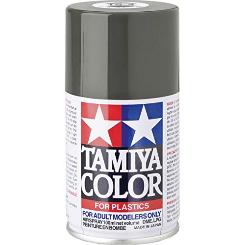 TAMIYA 85004 TS-4 TS-4 German-Grau matt 100ml - Sprühfarbe für Plastikmodellbau, Modellbau und Bastelzubehör, Sprühfarbe für den Modellbau, 100 ml (1er Pack) von TAMIYA