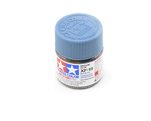 TAMIYA Acryl Farbe, 10ml, Medium Blau XF18 von TAMIYA