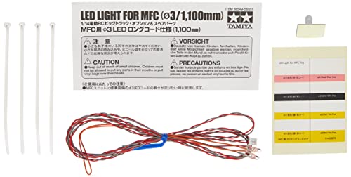 Tamiya MFC LED-Set 3mm rot L:1100mm, Ersatzteil, Modellbau, Zubehör für RC Fahrzeug/ferngesteuertes Auto, Tuningteile von TAMIYA