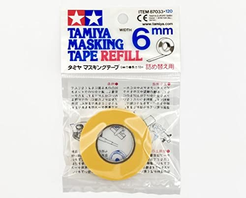 TAMIYA Masking-Tape Nachfüllpackung 6 mm 18m #87033, Gelb von TAMIYA