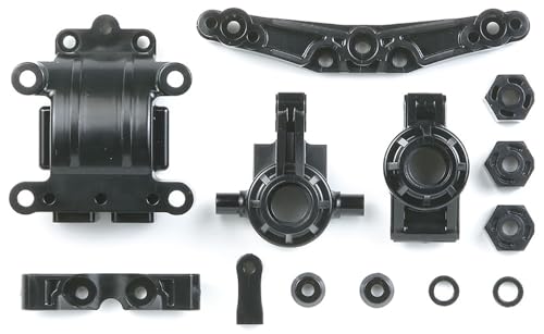 TAMIYA TAM51318 300051318 - TT01E/R/D A-Teile Dämpferbrücke/Getriebegehäuse, Schwarz von TAMIYA