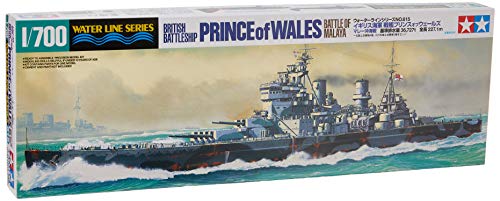 TAMIYA 31615 Battles.WL Kingsize 1:700 Brit. Prince of Wales Schlachts.WL, Modellbau, Plastik Bausatz, Basteln, Hobby, Kleben, Plastikbausatz, Mehrfarbig, 1/700 von TAMIYA