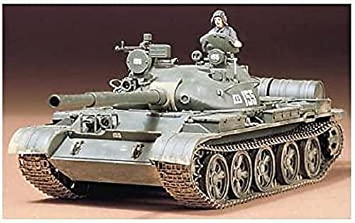 TAMIYA 35108 1:35 Rus. T-62A Kampfpanzer (1), Modellbausatz,Plastikbausatz, Bausatz zum Zusammenbauen, detaillierte Nachbildung, Grün von TAMIYA