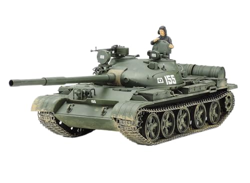 TAMIYA 35108 1:35 Rus. T-62A Kampfpanzer (1), Modellbausatz,Plastikbausatz, Bausatz zum Zusammenbauen, detaillierte Nachbildung, Grün von TAMIYA