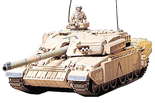 TAMIYA 300035154 300035154-1:35 Britische Kampfpanzer Challenger 1 Mk.III (2),originalgetreue Nachbildung, Plastik Bausatz, Basteln, Modellbausatz, Zusammenbauen, unlackiert, Beige von TAMIYA