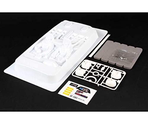 Tamiya 300054491 - 1:10 Rallye-Cockpit-Set Linkslenker, Modellbauzubehör, Weiß, Weiss/Opulenter Garten von TAMIYA