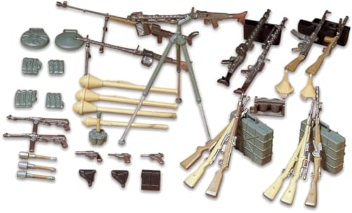 Tamiya 35111 35111-1:35 Diorama-Set Deutsche Waffen Infanterie(24), Modellbau, Plastik Bausatz, unlackiert von TAMIYA