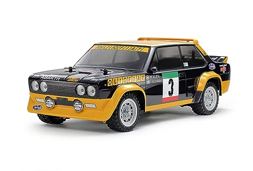 Tamiya 47494 1:10 RC FIAT 131 Abarth of Lackiert MF-01X - ferngesteuertes Auto, Fahrzeug, Modellbau, Zusammenbauen, Hobby, RC Bausatz, vorlackiert, Olio von TAMIYA