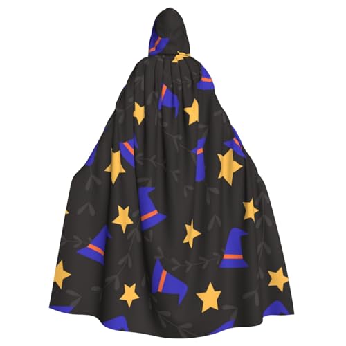 TANGMUBAO Kapuzenumhang mit mystischem Auge und Pentagramm, große Kapuze und Fliege, 100% Polyester von TANGMUBAO