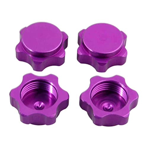 TANGPINGMAO RC Hex Hub 1/8 RC Autoradmutter Anti -Staubbedeckung kompatibel mit HSP94762 94886 17mm Lila von TANGPINGMAO