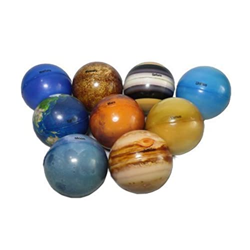 TANGPINGMAO Solarsystem Stress Ball Planeten Weltraum Bildungsplate Anti -Stress -Planeten Bälle 9pcs von TANGPINGMAO