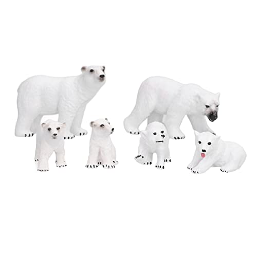 TANIQIACA Lifelike White Bear - Hand - Painted Plastic Toy Figures for Educational Play, Parties & Crafts - for Mini & School von TANIQIACA