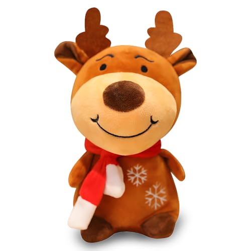 TANJSPO Weihnachten Plüschtier, Rentier Plüschtier, Weihnachten Dekoration Stofftiere, Stofftier Rentier Für Kinder, Weihnachten Elch Plüschpuppe Für Kinder, Home Desktop Deko Jungen Mädchen von TANJSPO