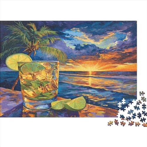 Beachside Drinks Puzzle 1000 Pieces for Adults Fun Family Puzzles for Adults Teens 1000 Pieces Impossible Puzzles Games Gift Toy Decoration 1000pcs (75x50cm) von TANLINGFL