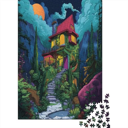 Cabin in The Woods Puzzle 1000 Pieces Puzzle for Adults and Teenager from 14 Years Puzzle for Stress Reliever Home Decor 1000pcs (75x50cm) von TANLINGFL