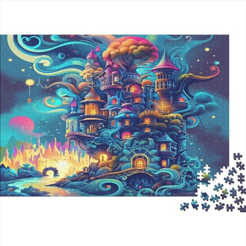 Castle Puzzle 1000 Pieces Adult Wooden Puzzles for Adults Educational Game Challenge Toy 1000 Piece Wooden Puzzles for Adults 1000pcs (75x50cm) von TANLINGFL