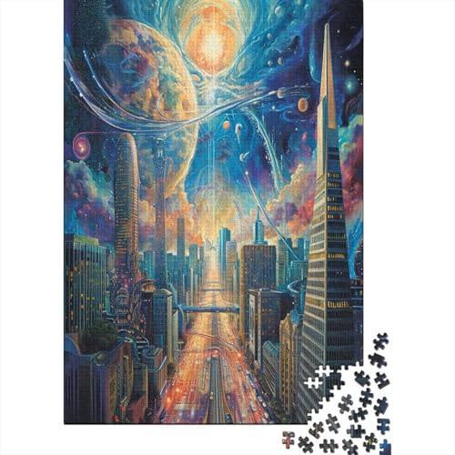 City ​​Building Puzzle, 1000 Pieces, Puzzle for Adults, Impossible Puzzle, Colourful Puzzle Game, Skill Game for The Whole Family 1000pcs (75x50cm) von TANLINGFL