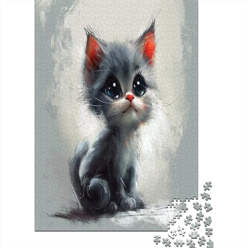 Dwarf Cat Puzzle 1000 Pieces Puzzle for Adults and Teenager from 14 Years Puzzle for Stress Reliever Home Decor 1000pcs (75x50cm) von TANLINGFL