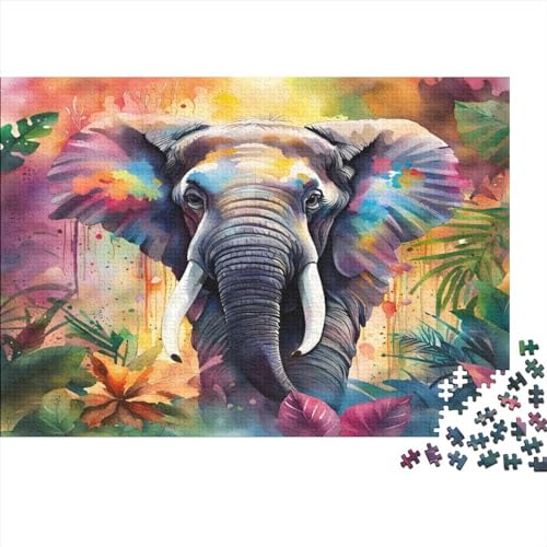 Elefant Puzzle 1000 Pieces Adult Puzzles for Adults Classic Puzzles 1000 Pieces Adults Puzzles Heavy Adults 1000 Pieces 1000pcs (75x50cm) von TANLINGFL