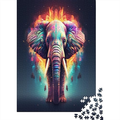 Elephant 1000 Piece Adult Puzzle Mini Puzzle Great Challenging Puzzle Difficult Mini Puzzle 1000 Pieces Home Decoration Craft 1000pcs (75x50cm) von TANLINGFL