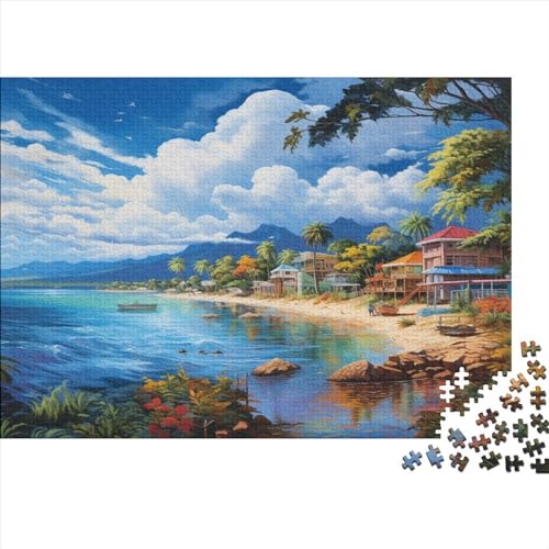 Ferienbucht Jigsaw Puzzles for Adults Kids 500 Pieces, Large Puzzle Family Game Adult Decompression Child EduKatzeion Gift for DIY Intellective EduKatzeional Game, Gift 500pcs (52x38cm) von TANLINGFL