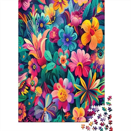 Flower Puzzle 1000 Pieces, 1000 Pieces Jigsaw Puzzle for Adults Puzzle Sets Decompression Cardboard Puzzles Educational Games for Families 1000pcs (75x50cm) von TANLINGFL