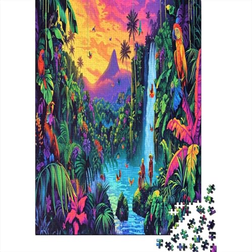 Jungle Animals 1000 Piece Puzzle, Cardboard Puzzle Game, Relaxation Puzzle Games, Mental Exercise Puzzle, for Teenager and Adult Gifts 1000pcs (75x50cm) von TANLINGFL