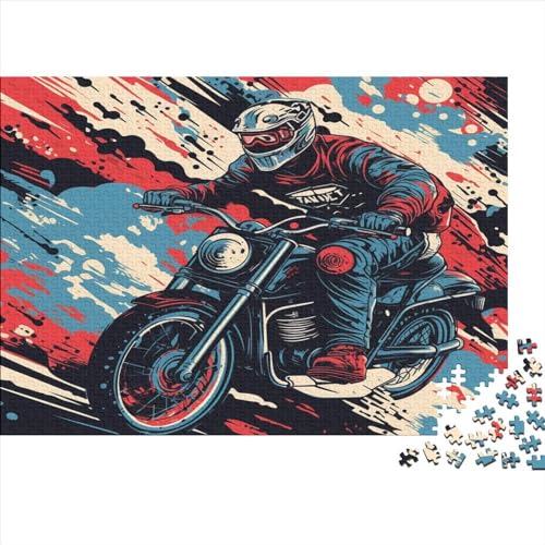 Mountain Motorcycle 1000 Piece Jigsaw Puzzle Puzzles for Kids & Teens, Fun Educational Games for Family Game Night 1000pcs (75x50cm) von TANLINGFL