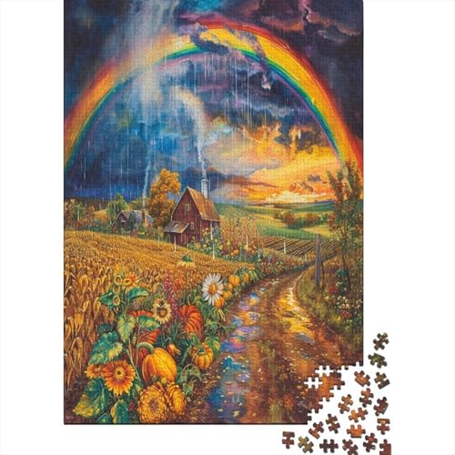 Rainbow Hut 1000 Piece Puzzles for Adults, Large Challenging Mini Puzzle, Difficult Puzzles, 1000 Pieces, Gift for Christmas, Birthday, Home Decoration 1000pcs (75x50cm) von TANLINGFL