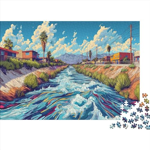 Riverside Cabin Puzzle 500 Pieces Adult Puzzles for Adults Classic Puzzles 500 Pieces Adults Puzzles Heavy Adults 500 Pieces 500pcs (52x38cm) von TANLINGFL