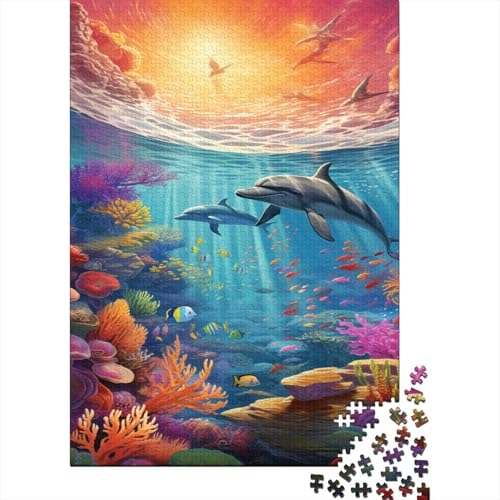 Seabed A School of Fish Puzzle 1000 Pieces, Impossible Puzzle, Colourful Tile Game, Large Puzzle, for Teenager from 8 Years Puzzles 1000pcs (75x50cm) von TANLINGFL