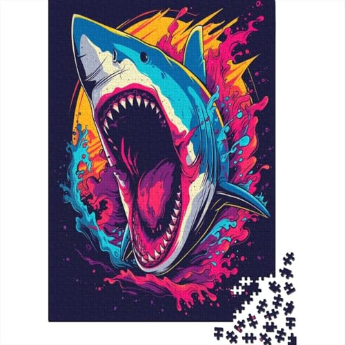 Shark 1000 Piece Puzzles for Adults, Large Challenging Mini Puzzle, Difficult Puzzles, 1000 Pieces, Gift for Christmas, Birthday, Home Decoration 1000pcs (75x50cm) von TANLINGFL