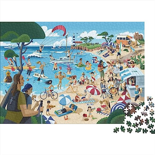 Sonniger Strand 1000 Piece Jigsaw Puzzle for Adults - Each Piece is Unique, Softclick Technology Means That Pieces Fit Together Perfectly 1000pcs (75x50cm) von TANLINGFL