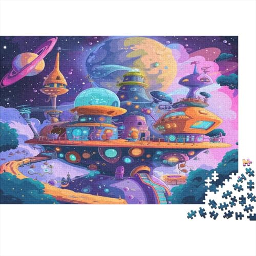 Space Station Puzzles for Adults 1000 Pieces Puzzles for Adults Educational Game Challenge Toy 1000 Pieces Wooden Puzzles for Adults Teenager 1000pcs (75x50cm) von TANLINGFL